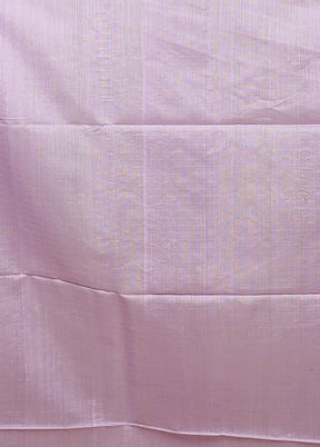 Purple Matka Silk Saree With Blouse Piece