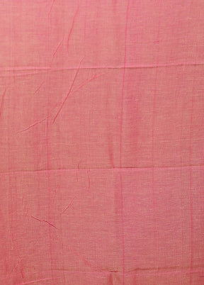 Pink Matka Silk Saree With Blouse Piece