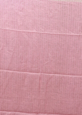 Pink Linen Silk Saree With Blouse Piece