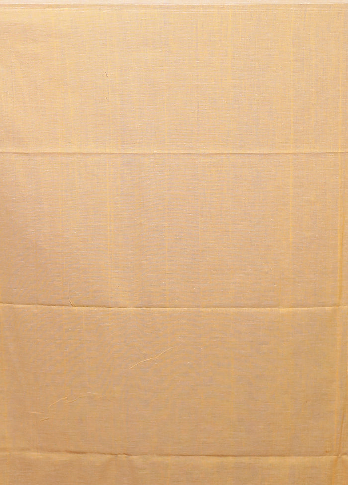 Yellow Matka Silk Saree With Blouse Piece