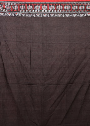 Black Matka Silk Saree With Blouse Piece