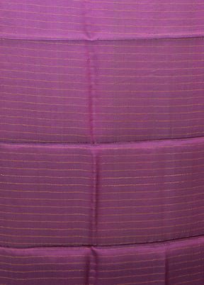 Purple Handloom Matka Pure Silk Saree With Blouse Piece
