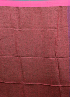 Purple Linen Silk Saree With Blouse Piece