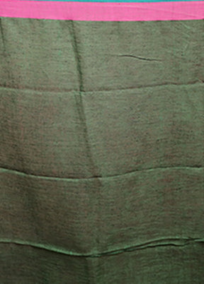 Yellow Linen Silk Saree With Blouse Piece