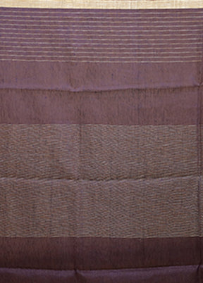 Blue Linen Silk Saree With Blouse Piece