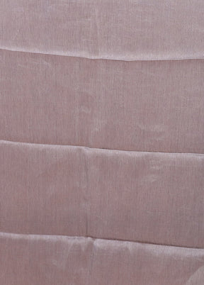 White Linen Silk Saree With Blouse Piece