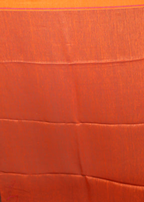 Red Linen Silk Saree With Blouse Piece