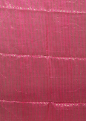 Pink Handloom Matka Pure Silk Saree With Blouse Piece