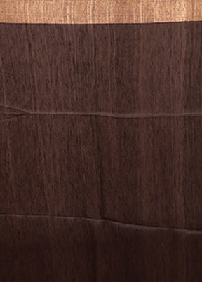 Brown Matka Silk Saree With Blouse Piece