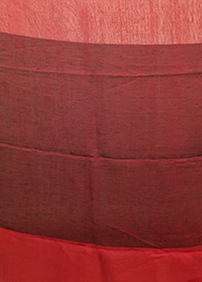 Red Matka Silk Saree With Blouse Piece