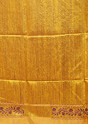 Cream Handloom Matka Pure Silk Saree With Blouse Piece