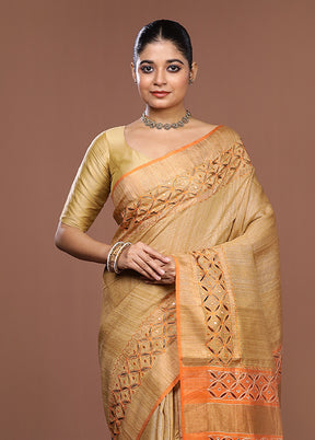 Purple Handloom Matka Pure Silk Saree With Blouse Piece