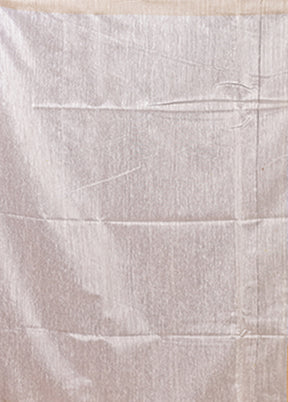 White Handloom Matka Pure Silk Saree With Blouse Piece