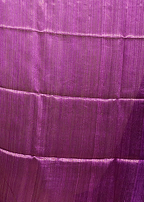 Purple Handloom Matka Pure Silk Saree With Blouse Piece