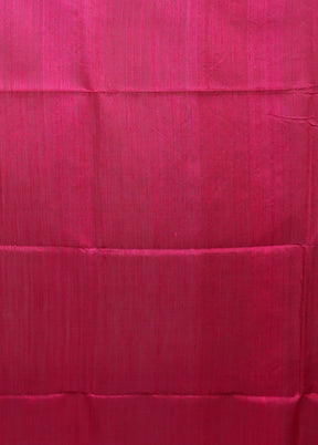 Pink Handloom Matka Pure Silk Saree With Blouse Piece