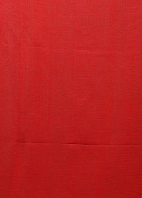 Red Handloom Matka Pure Silk Saree With Blouse Piece