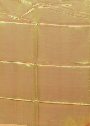 Peach Handloom Matka Pure Silk Saree With Blouse Piece