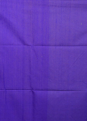 Blue Handloom Matka Pure Silk Saree With Blouse Piece