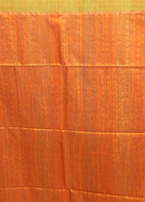 Cream Handloom Matka Pure Silk Saree With Blouse Piece