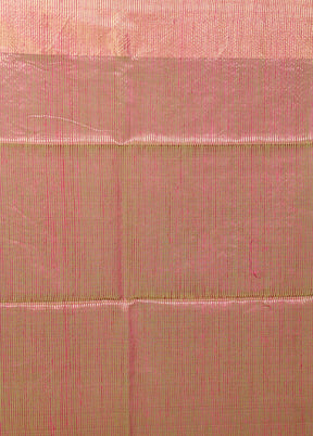 Pink Handloom Matka Pure Silk Saree With Blouse Piece