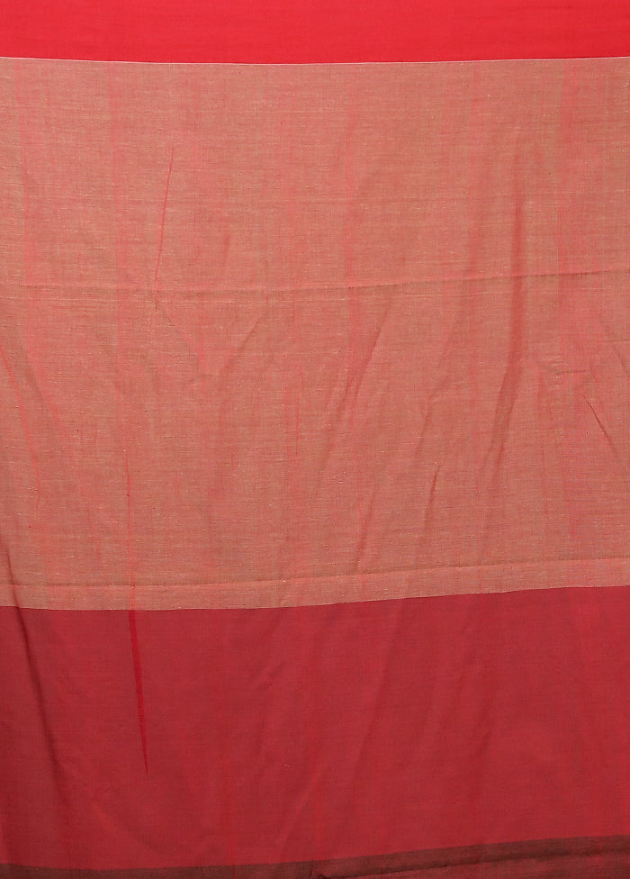 Cream Matka Silk Saree With Blouse Piece