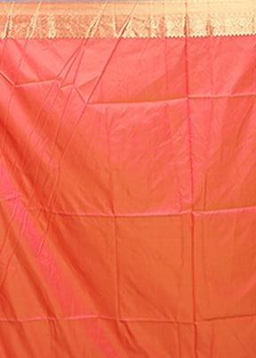 Yellow Dupion Silk Saree With Blouse Piece