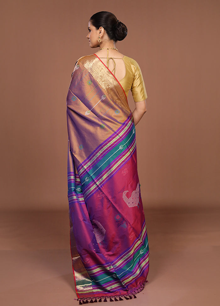 Brown Dupion Silk Saree With Blouse Piece