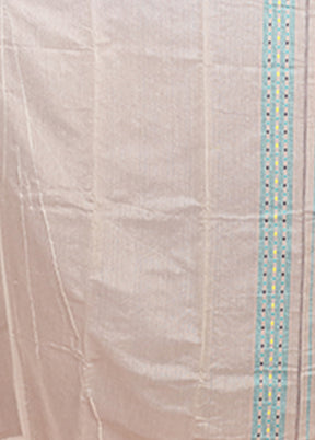 Cream Jamdani Cotton Saree Without Blouse Piece