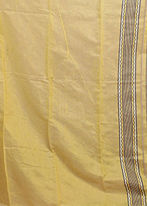 Yellow Jamdani Cotton Saree Without Blouse Piece