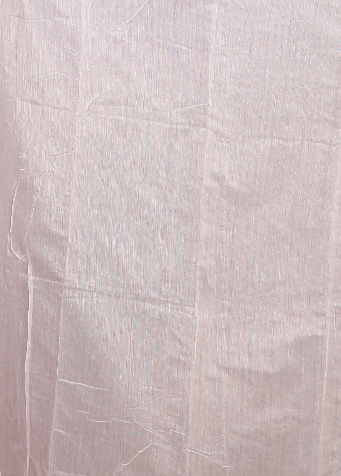 White Jamdani Cotton Saree Without Blouse Piece