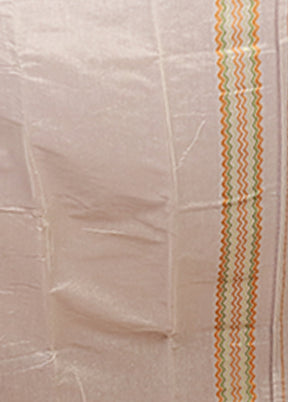 Cream Jamdani Cotton Saree Without Blouse Piece