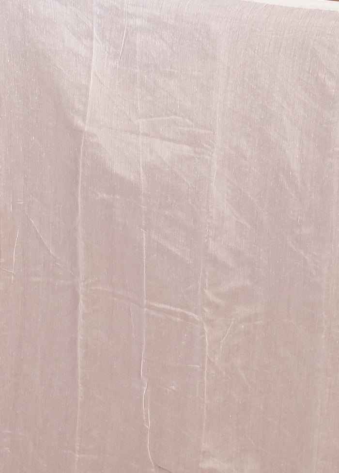 White Jamdani Cotton Saree Without Blouse Piece