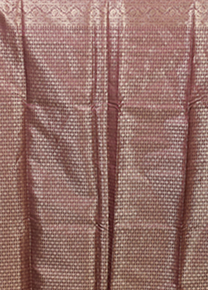 Purple Kora Silk Saree With Blouse Piece