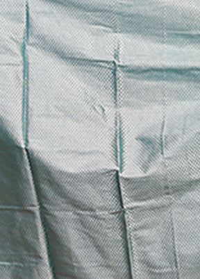 Green Dupion Silk Saree With Blouse Piece
