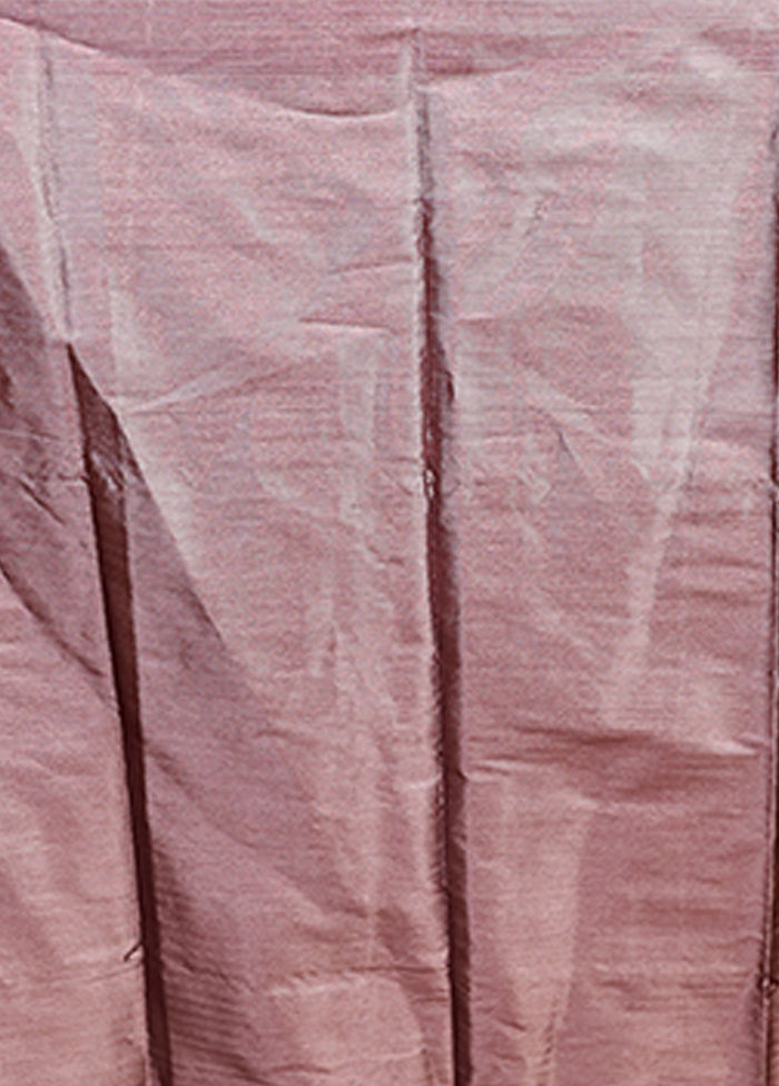 Cream Kora Silk Saree With Blouse Piece