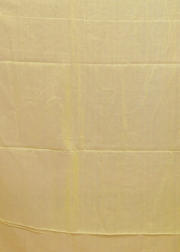 Yellow Matka Silk Saree With Blouse Piece