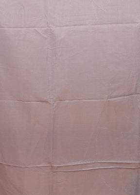 Grey Matka Silk Saree With Blouse Piece