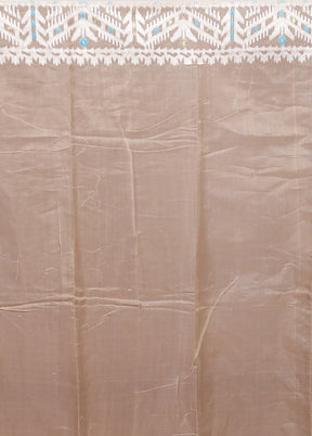Grey Jamdani Cotton Saree Without Blouse Piece
