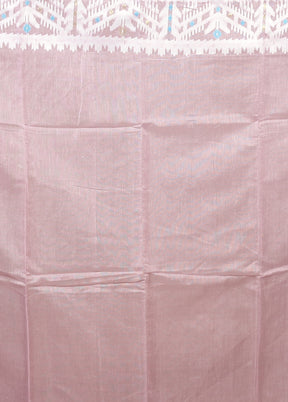 Pink Jamdani Cotton Saree Without Blouse Piece