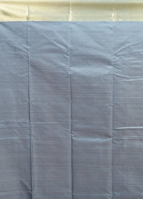 Blue Kanjivaram Silk Saree With Blouse Piece