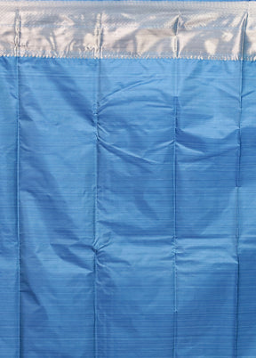 Blue Kanjivaram Silk Saree With Blouse Piece