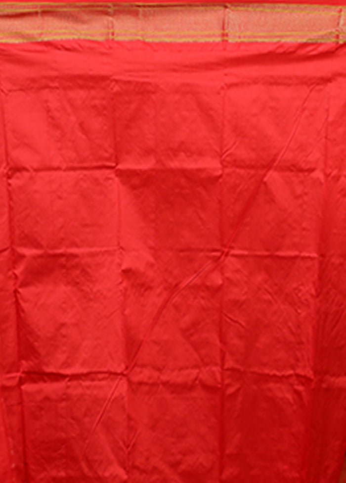 White Handloom Kanjivaram Pure Silk Saree With Blouse Piece