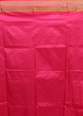Yellow Handloom Kanjivaram Pure Silk Saree With Blouse Piece