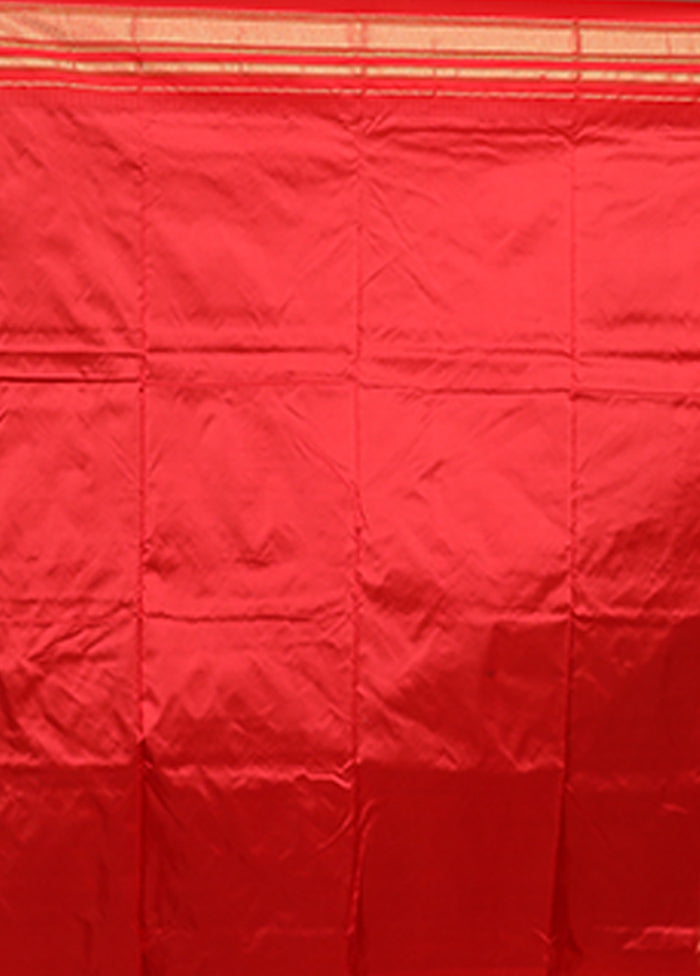 Blue Handloom Kanjivaram Pure Silk Saree With Blouse Piece