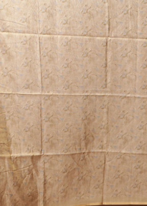 Yellow Tussar Silk Saree With Blouse Piece