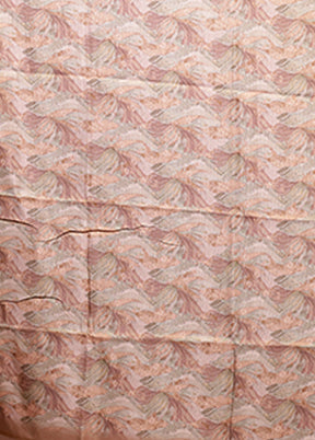 Cream Tussar Silk Saree With Blouse Piece