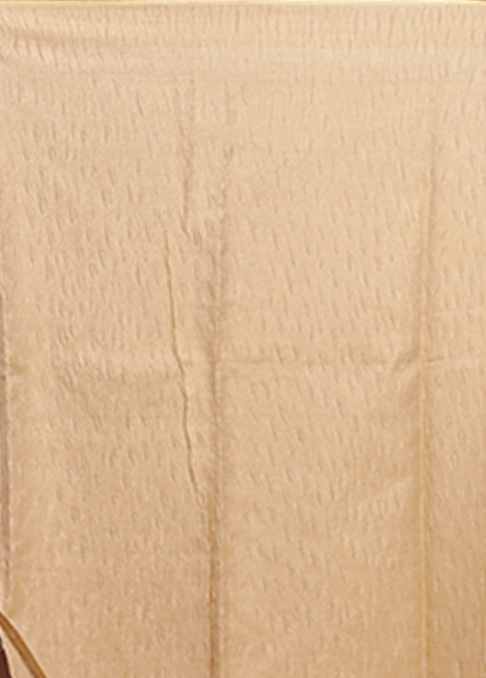 Cream Tissue Silk Saree With Blouse Piece