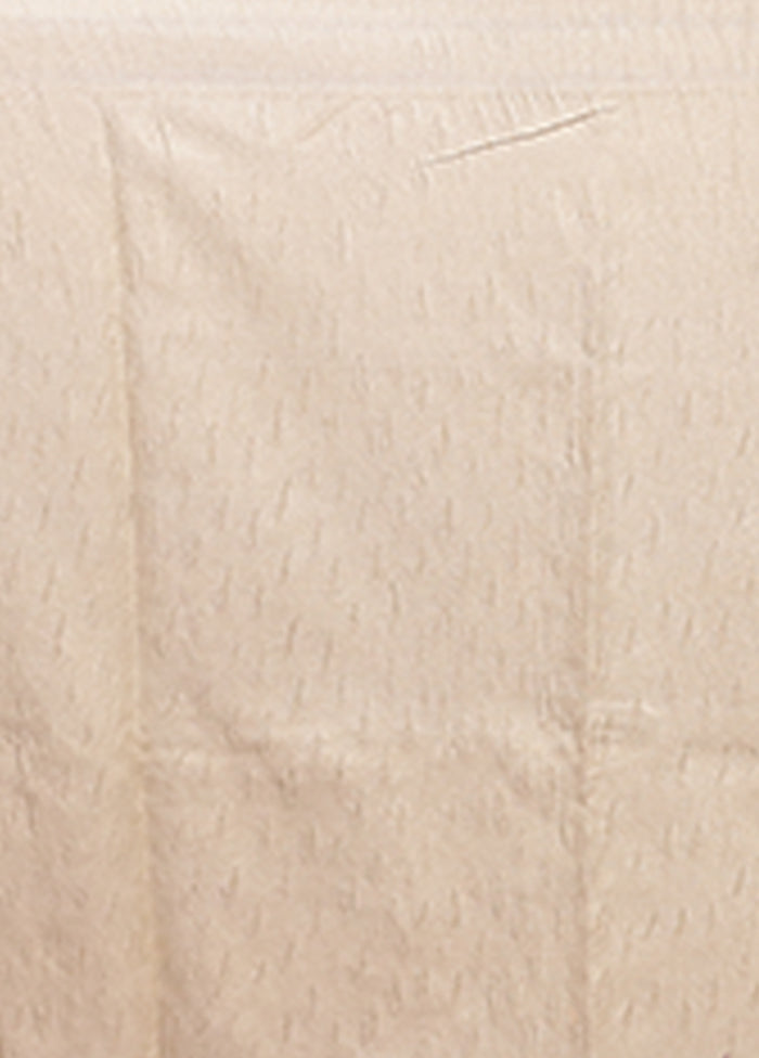 Cream Tissue Silk Saree With Blouse Piece