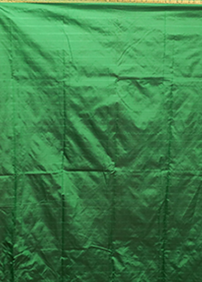 Green Kanjivaram Silk Saree With Blouse Piece