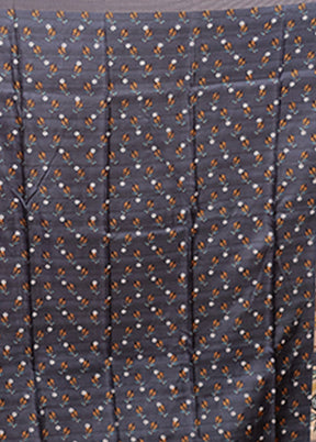 Cream Tussar Silk Saree With Blouse Piece